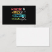 Funny Mathe. Fehler erlauben es zu denken Visitenkarte (Vorne/Hinten)