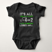Funny Mathe Imaginary Number Equity Spaß Baby Strampler (Vorderseite)