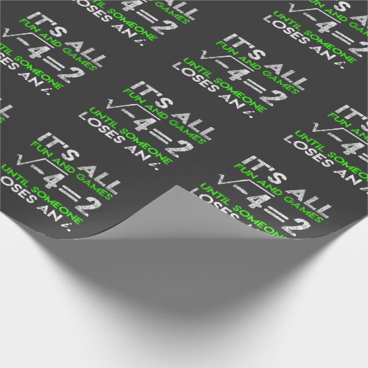Funny Mathe Imaginary Number Equity Spaß Geschenkpapier (Ecke)