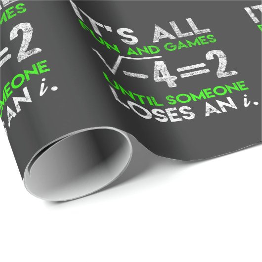 Funny Mathe Imaginary Number Equity Spaß Geschenkpapier (Rolleneckpunkt)