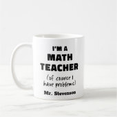 Funny Mathe Lehrer Spaß Angebot Personalisiert Kaffeetasse (Links)