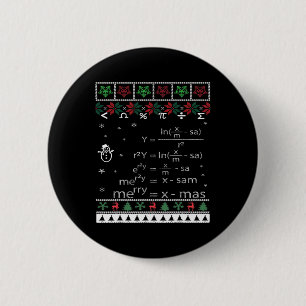 Funny Mathe Lehrer Weihnachten frohe Weihnachten W Button