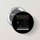 Funny Mathe Lehrer Weihnachten frohe Weihnachten W Button (Vorne & Hinten)