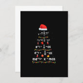 Funny Mathe Lehrer Weihnachtsbaum Merry Xmas unter Einladung (Vorne/Hinten)