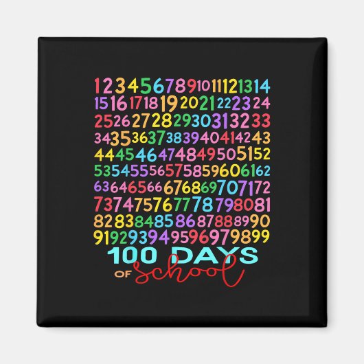 Funny Mathe Numbers 100. Schullehrer Kind Magnet (Vorne)