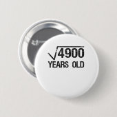 Funny Mathe Problem Square Wurzel von 4900 gleich Button (Vorne & Hinten)