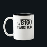 Funny Mathe Problem Square Wurzel von 8100 Equal 9 Zweifarbige Tasse<br><div class="desc">funnymathprobleme quareroot, mathematik, lustig, Geburtstag, squareroot, solution, Nerd, solvemathische Probleme, Mathelehrer</div>