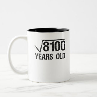 Funny Mathe Problem Square Wurzel von 8100 Equal 9 Zweifarbige Tasse