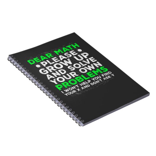 Funny Mathe Problems School Mathematics Kämpfe Notizblock (Rechte Seite)