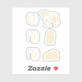 Funny Mathe Teacher Art für Frauen Milchkuh Käse F Aufkleber (Blatt)