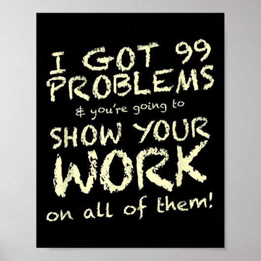 Funny Mathe Teacher Sprichwort Quote Phrase Graphi Poster (Vorne)
