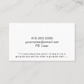 Funny Mathe Tutor oder Lehrerplatz Wurzel von Hühn Visitenkarte (Rückseite)