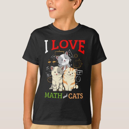 Funny Mathe und Cat Lover Tierwissenschaftlerin T-Shirt (Vorderseite)
