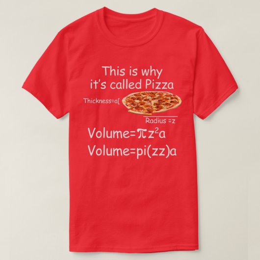 Funny Mathe und Pizza Gleichung Funny Mah und Pizz T-Shirt (Design vorne)