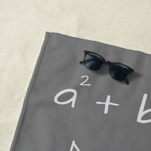 Funny Mathematical Algebra Geek Gray Strandtuch (Beispiel)