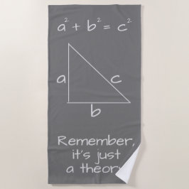 Funny Mathematical Algebra Geek Gray Strandtuch