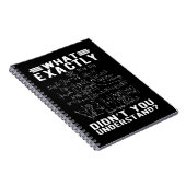 Funny Mathematician Physiclehrer Science Nerd Notizblock (Rechte Seite)