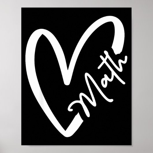 Funny Mathematician Teacher Kids Physicist I Love Poster (Vorne)