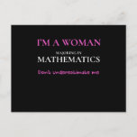 Funny Mathematics Major Geschenke Frauen Mathe Deg Postkarte<br><div class="desc">Großartiger,  einzigartiger T - Shirt ist das beste Geschenk für eine Mathe Dur. Ob sie nun ihren Bachelor- oder Master-Abschluss macht,  sie wird diesen T - Shirt Liebe erhalten.</div>