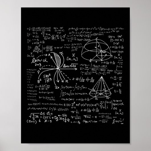 Funny Mathematics Quadratische Formel Mathematik P Poster (Vorne)