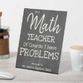 Funny Mathematiker mit Problemen Sockelschild (In SItu)