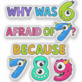 Funny Maths Joke Sticker for Kids Number Day UK (Vorderseite)
