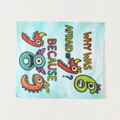 Funny Maths Numbers Joke Poster for Kids Wandteppich (Vorderseite (Horizontal))