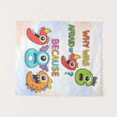 Funny Maths Numbers Joke Poster for Kids Wandteppich (Vorderseite (Horizontal))