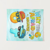 Funny Maths Numbers Joke Poster for Kids Wandteppich (Vorderseite (Horizontal))