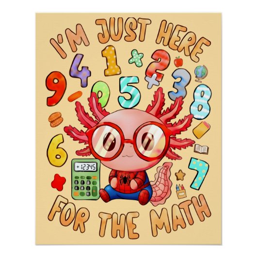 Funny Maths Poster for Kids UK Classroom Wall Art (Vorderseite)