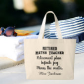 Funny maths teacher retirement  jumbo stoffbeutel