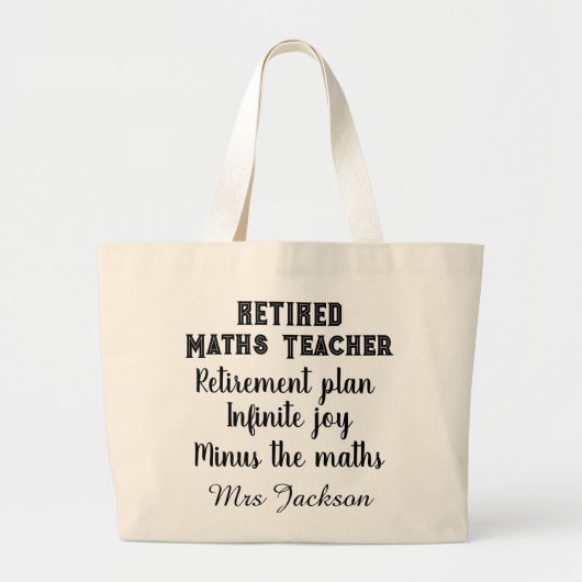 Funny maths teacher retirement  jumbo stoffbeutel (Vorne)