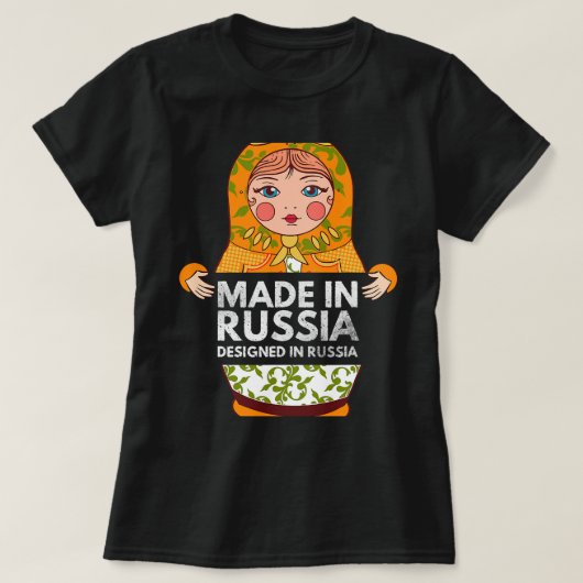 Funny Matryoshka Nesting Doll Stacking Russian Dol T-Shirt (Design vorne)