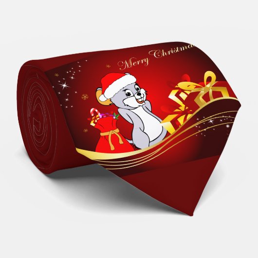 Funny Maus Krawatte (Gerollt)