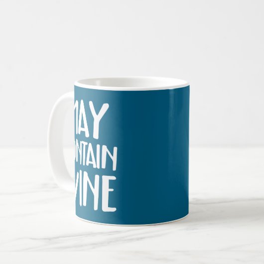 Funny May Contain Wine Kaffeetasse (Vorderseite Links)