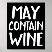 Funny May Contain Wine  Poster (Vorne)