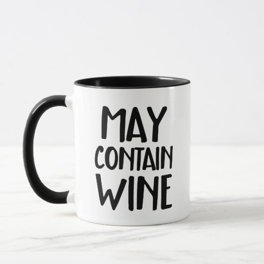 Funny May Contain Wine Tasse (Links)