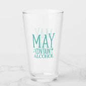 Funny - May enthält Alkohol Glas (Vorderseite)