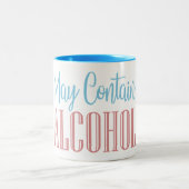 Funny May enthält Alkohol Zweifarbige Tasse (Mittel)