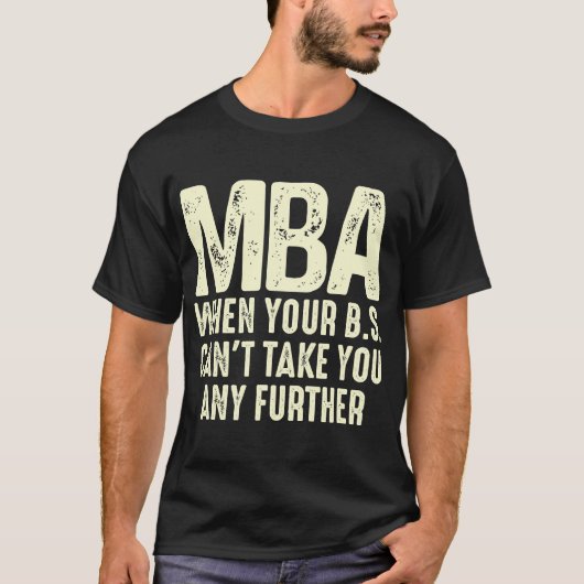Funny MBA Design Damen Master Gradu T-Shirt (Vorderseite)
