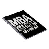 Funny MBA Master Degree Graduation Day Notizblock (Rechte Seite)