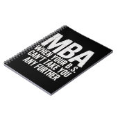 Funny MBA Master Degree Graduation Day Notizblock (Linke Seite)