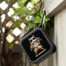 Funny MC Hamster Rapper mit Golden Baggy Pants