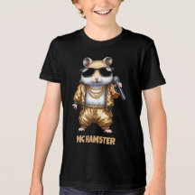 Funny MC Hamster Rapper mit Golden Baggy Pants