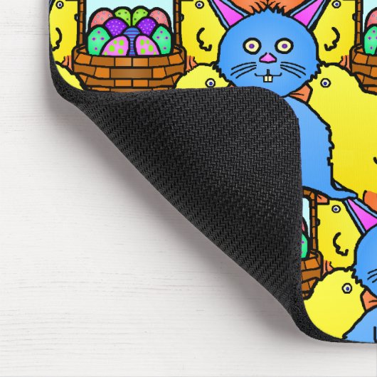 Funny MC Ostersonnige Chicks TessellPattern Mousepad (Ecke)