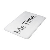 Funny Me Time Zitat White Black Typografy Badematte (Schrägansicht)