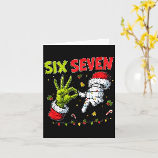 Funny Mean Guy Christmas Viral 6 7 Six Seven Meme  Karte (Gelbe Blume)