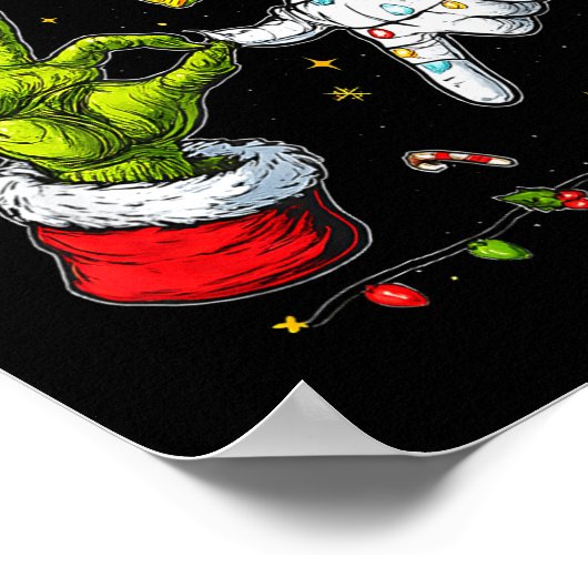 Funny Mean Guy Christmas Viral 6 7 Six Seven Meme Poster (Ecke)