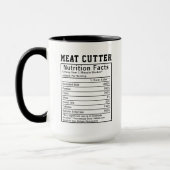 Funny Meat Cutter Nutrition Facts Staff Worker  Tasse (Links)
