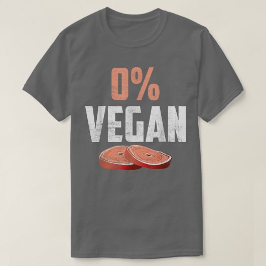 Funny Meat Eater 0 Vegan BBQ  T-Shirt (Design vorne)